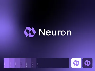 Neuron | Logo design ai logo automate brand identity brand logo branding conversion digital logo futuristic logo geometric graphic design logo logo design logomark n logo saas saas logo saas platform tech tech logo