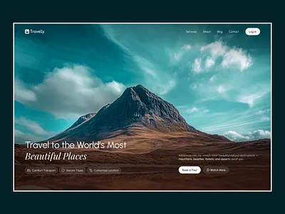 Travel Agency Landing Page adventure agency booking destination landing page mountain tour booking travel agency travel landing page travel website travelling trip uiux vacation wanderlust web design