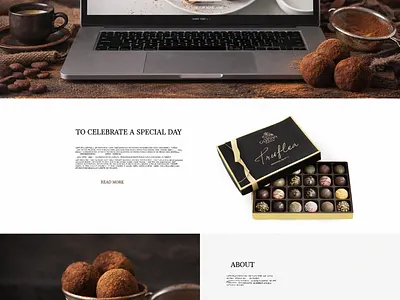 Website Design for Buying Gourmet Chocolate 3d animation branding chocolate shop e commerce figma food website graphic design logo motion graphics online store ui uiux design visual design web mockup website design