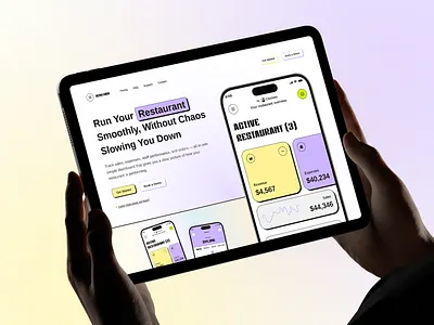 App Landing Page - Restaurant App food app design foodtech foodtech design mobile app design restaurant app design restaurant app ui restaurant booking restaurant landing page restaurant landing page design web design web3 website