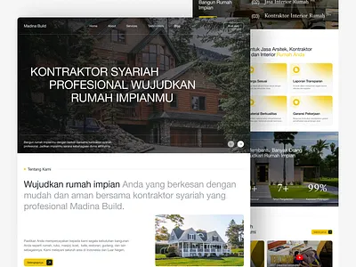 Madina Build - Syariah Building Trust building home house kontraktor syariah testimonials ui uiux website yellow