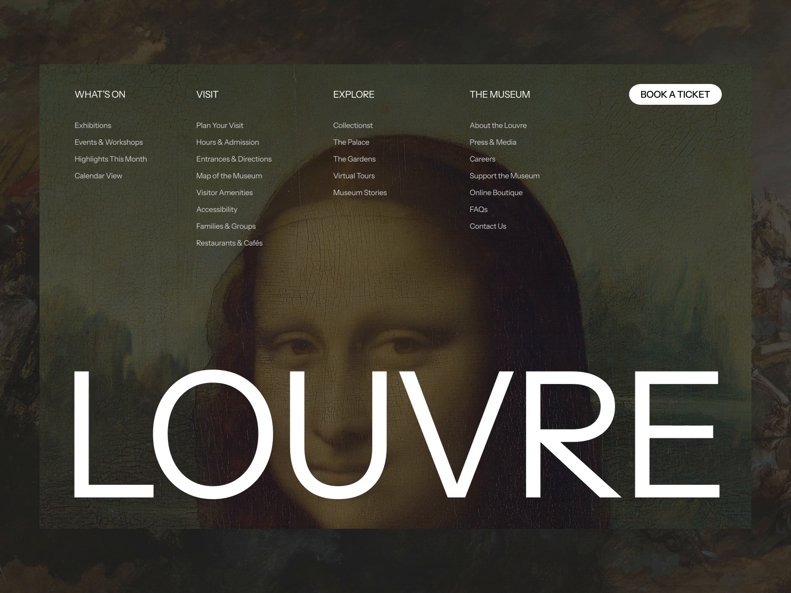 Example of Louvre — Website Scroll Animation