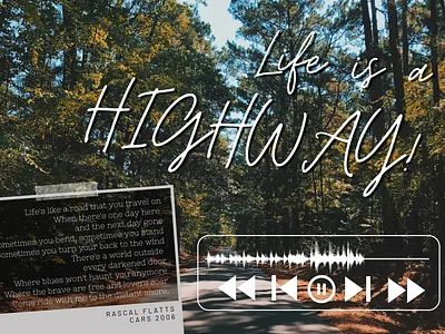 Highway Wallpaper branding cars movie design disney wallpaper graphic design illustration laoptop wallpaper music music quotes musical lyrics typography wallpaper