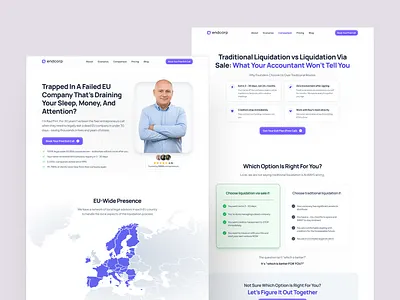 EndCorp - Landing Page Design design fin tech landing page minimalist ui ui design ux web design website design