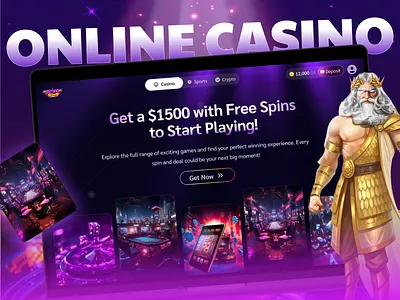 Online Casino—High Impact for Modern Casino Platform casinoui igamingdesign landingpagedesign onlinecasino uxcasestudy