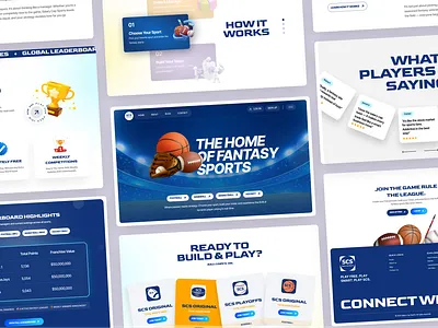 Fantasy Sports Platform Web UI Design competition platform dashboard design digital platform fantasy sports gaming platform interactive ui leaderboard design modern web design responsive design sports app ui sports platform sports website ui ux design user experience web dashboard web ui design