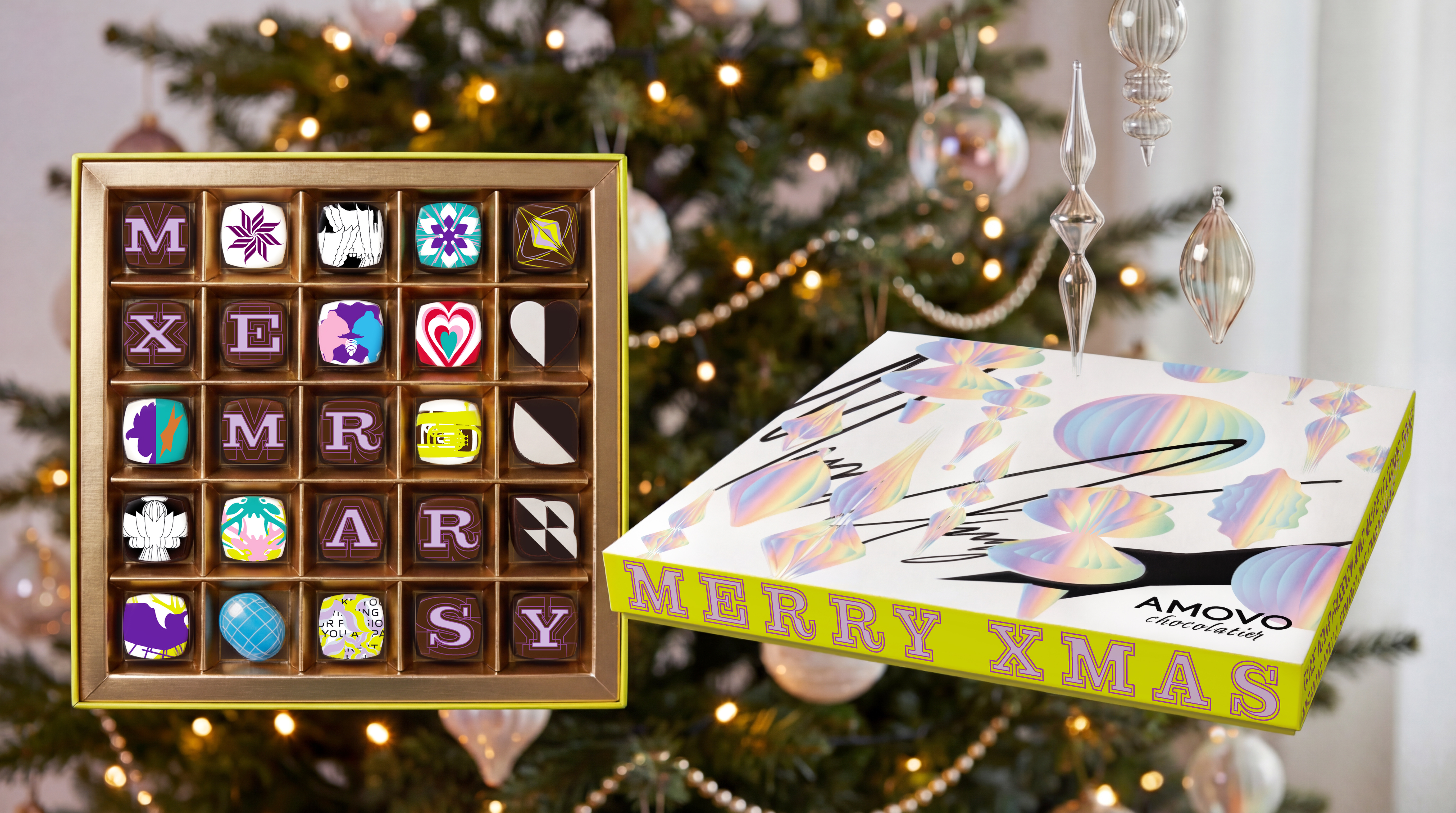 AMOVO｜XMAS CHOCOLATE adobe art direction brand identity branding corporate identity design food geometric graphic design icon illustration inspiration logo modern pack packaging ui vector visual design web design