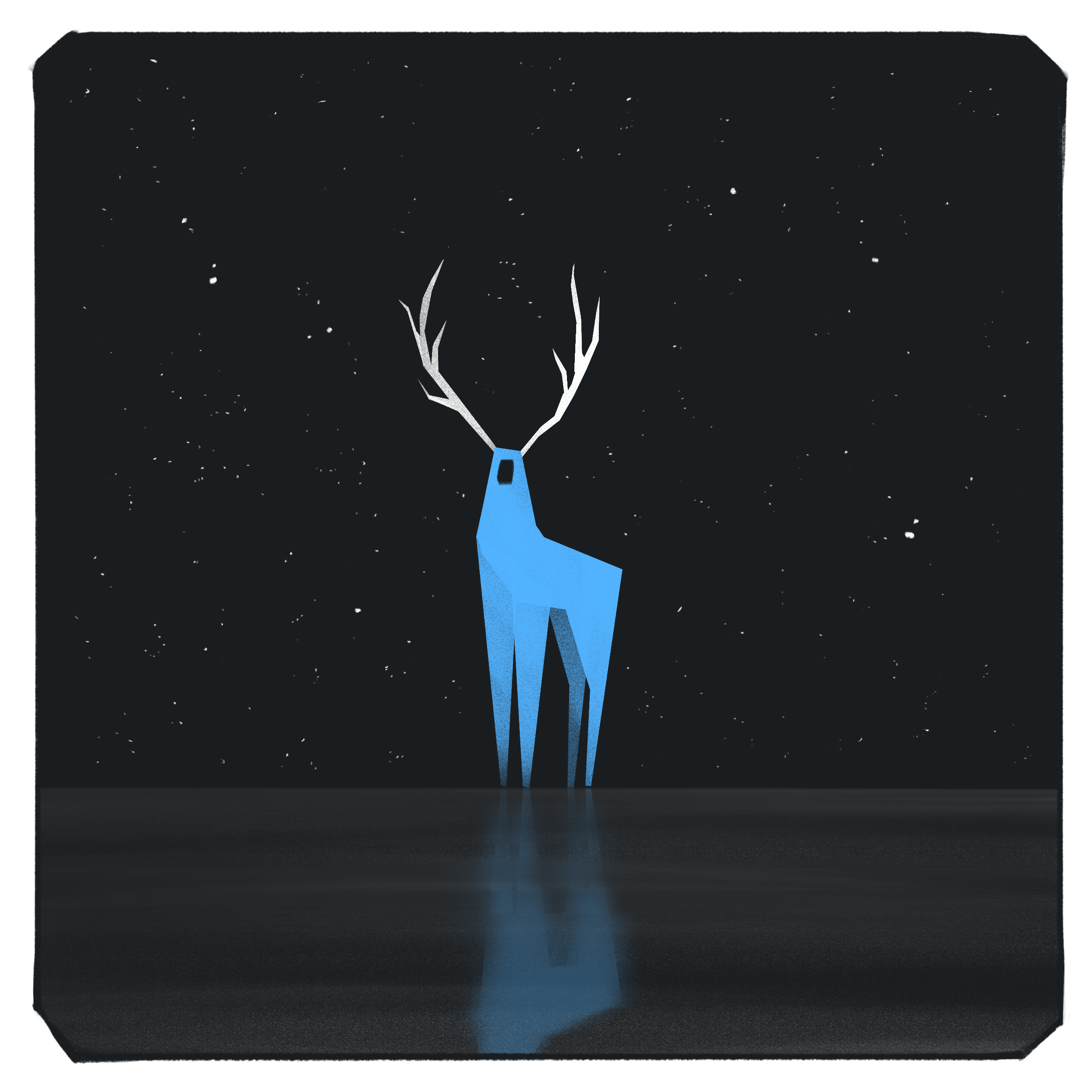 Space Illustrations #07 deer illustration procreate simple space