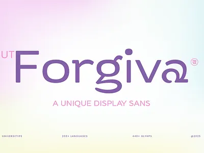 UT Forgiva - A Unique Display Sans branding design font graphic design illustration logo type design typography ui vector