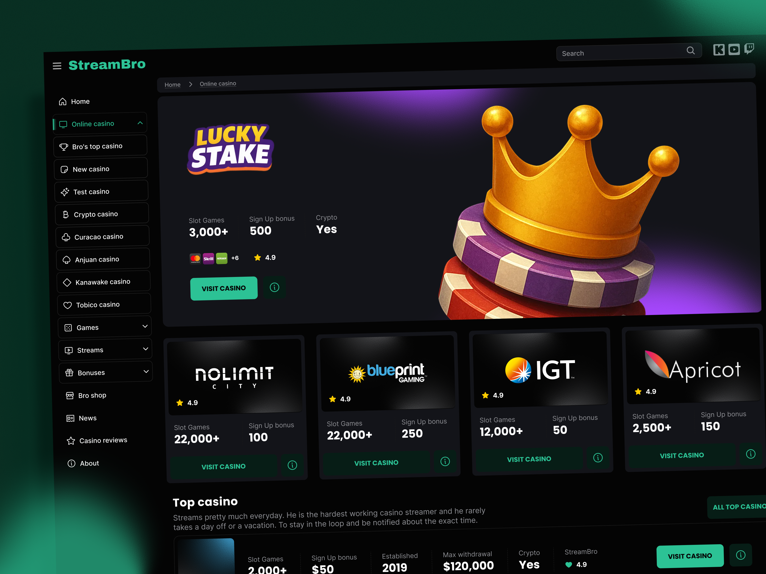Streamer Personal Website