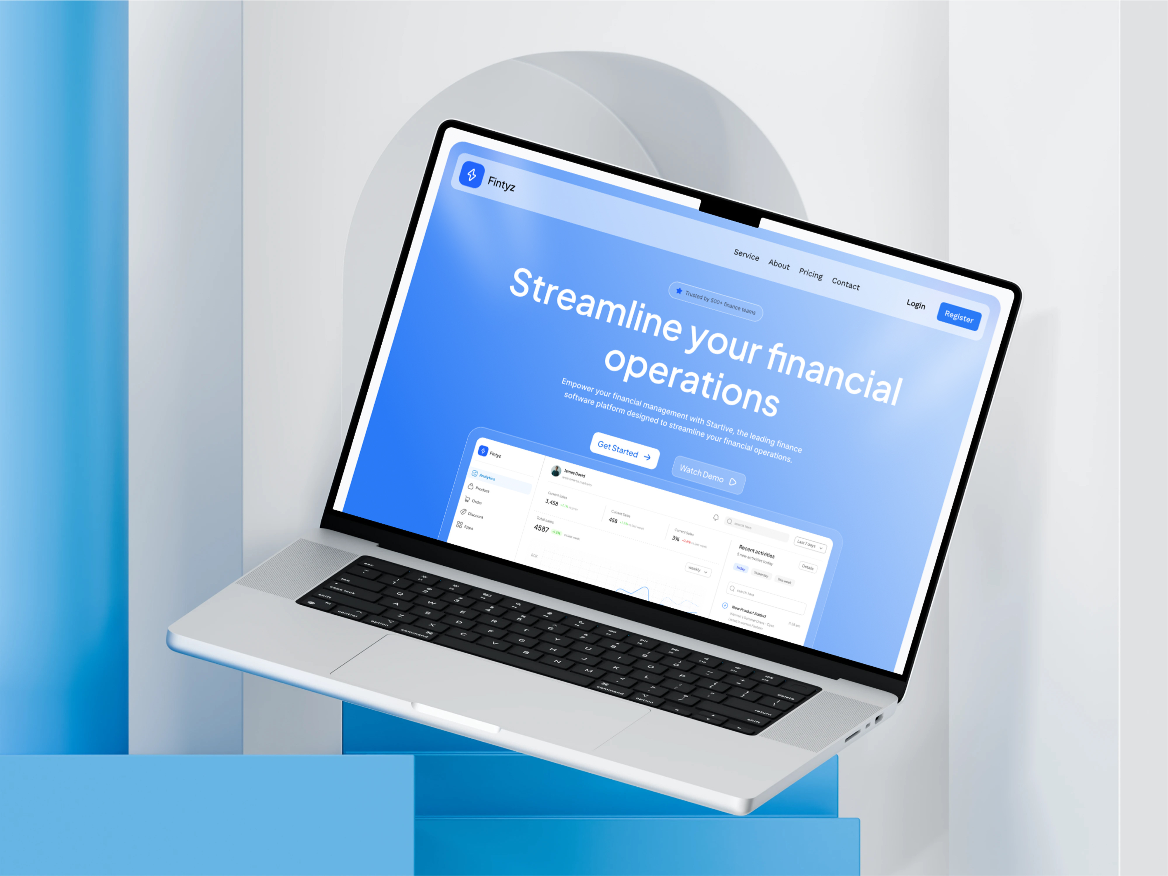 LandingPage Design For Financial Operation figma finance landingpage minimal saas saasdesign ui ux webdesign website websitedesign