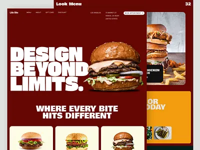 Lite Bite — Modern Food Ordering Website branding burger design e commerce fnb food food and beverage food website landing page online shop online store restaurant website ui uidesign uiux ux uxdesign web design website