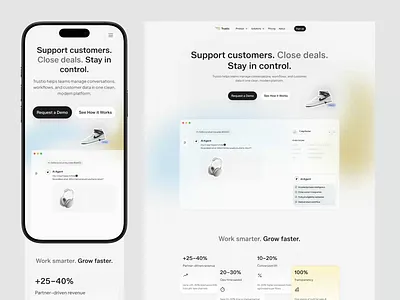 SaaS - Website Design ai b2b b2c customer service e commerce landing page product design saas uidesign uiux web design zendesk