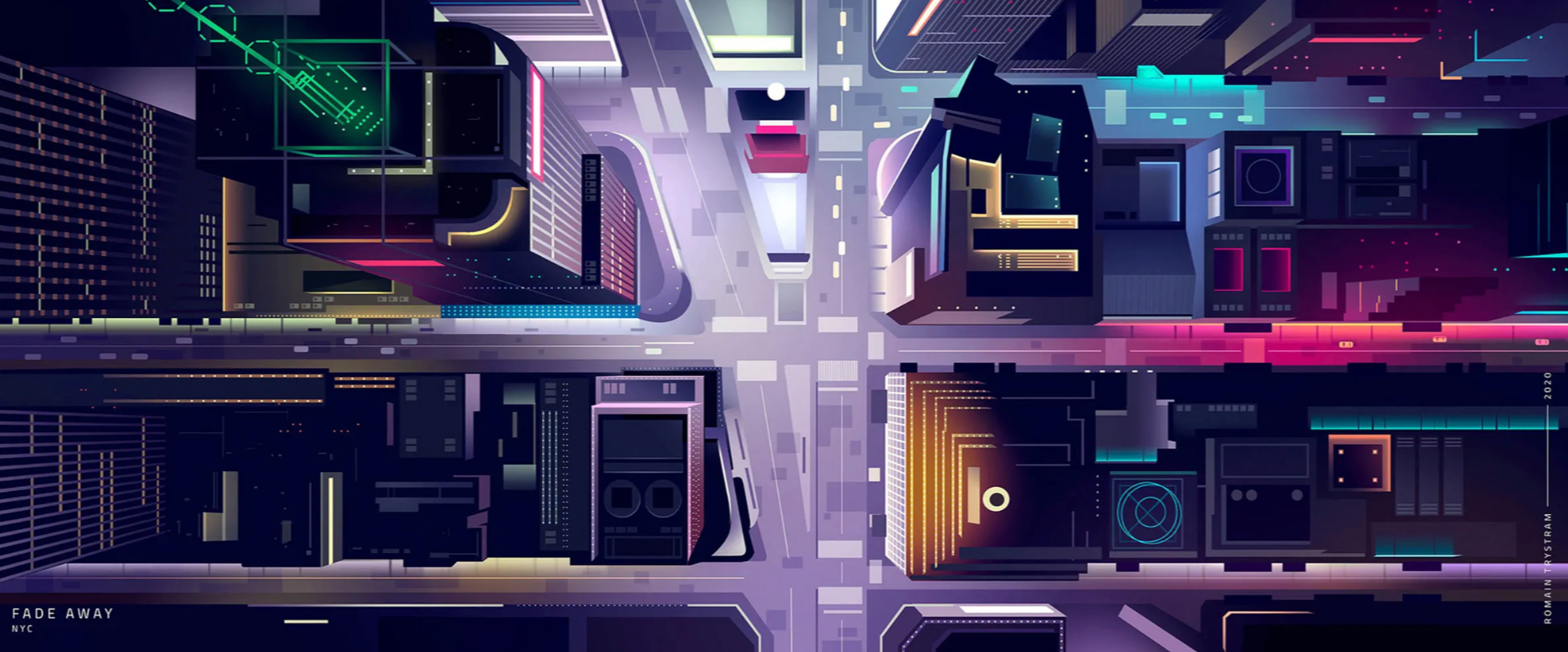 NYC fade away city covid editorial emptycity illustration light neon nyc nycity web