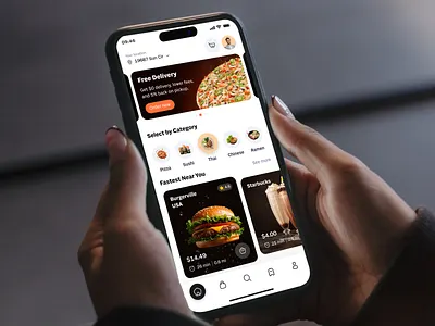 Food Delivery App UI – Mobile Ordering Experience app app design delivery app ecommerce app food app ui food delivery app food ordering grocery app ios mobile mobile app ordering app product design restaurant app startup app ui design