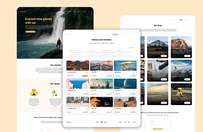 Travel guides landing design figma landing travel ui uiux design