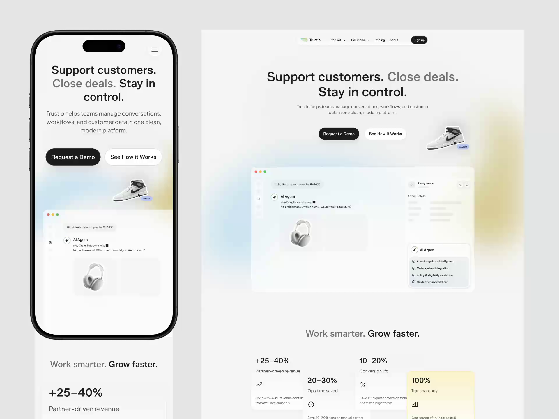 Example of Landing Page Design + Framer Development