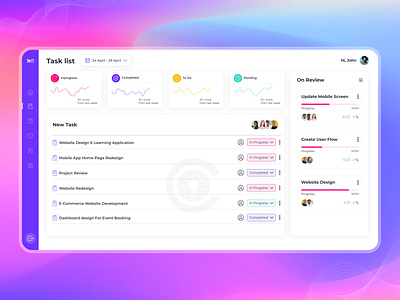 Project Management Dashboard with Light and Dark Theme 3d animation design graphic design logo motion graphics ui