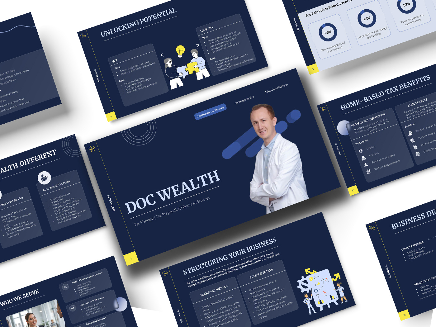 Doc Wealth | Pitch Deck Presentation 3d app brand identity branding design graphic design logo pharma pitch deck pitch deck design pitch deck presentation powerpoint powerpoint presentation ppt presentation typography ui ux vector web