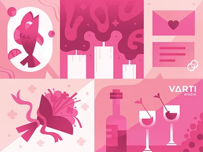 ATTENTION! LOVE IS IN THE AIR! art design graphic design greetings illustration love pink valentines day