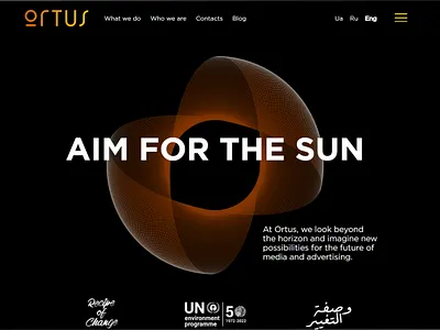 Ortus Website agency blocks layout ui web