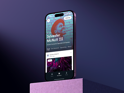 Mine'd. The world's first emotional social app app care dark education gradient headspace health meditation mental mental health mindfulness mobile app mobile design sessions stream twitch ui ux video