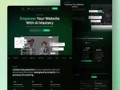 Morpho — AI Web Builder Landing Page agency ai app artificial intelligence business clean company dark design framer hero landing page startup template ui ui kit ux web design webflow website