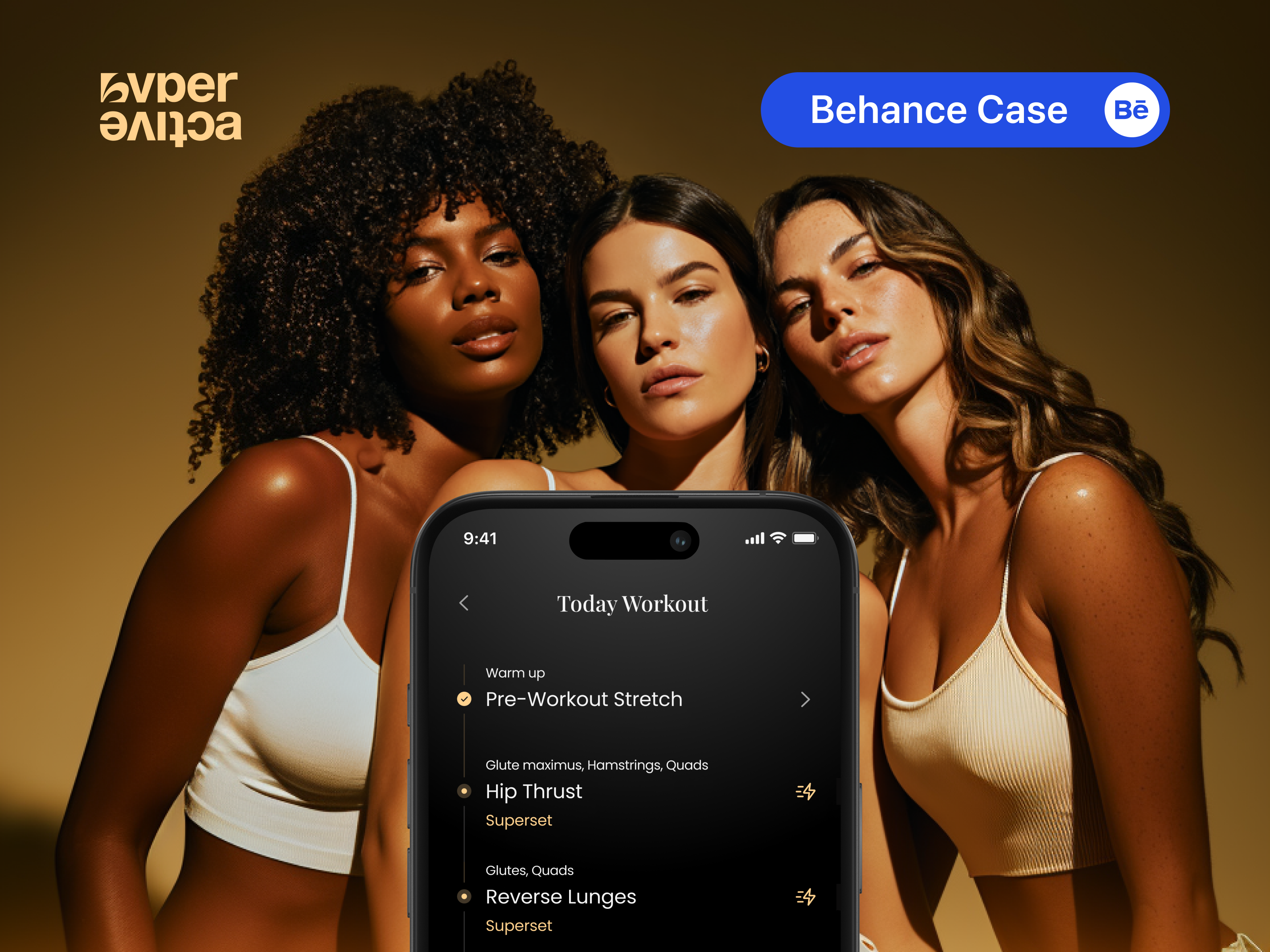 💪 Product design for mobile fitness app | Hyperactive app app design case study chart design feedback fitness health hyperactive library mobile mobile design product design tracker ui ui design ux video wellness workout