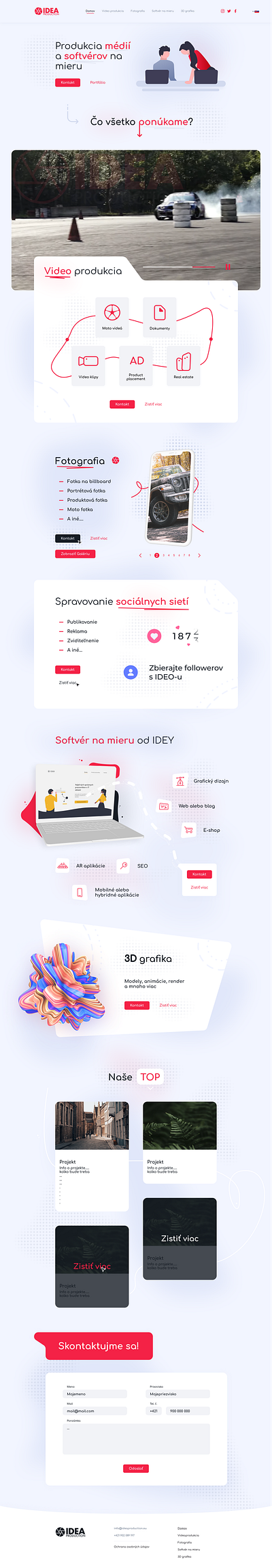 IDEA Production Website (proposal) design figma graphic design ui uiux ux web design