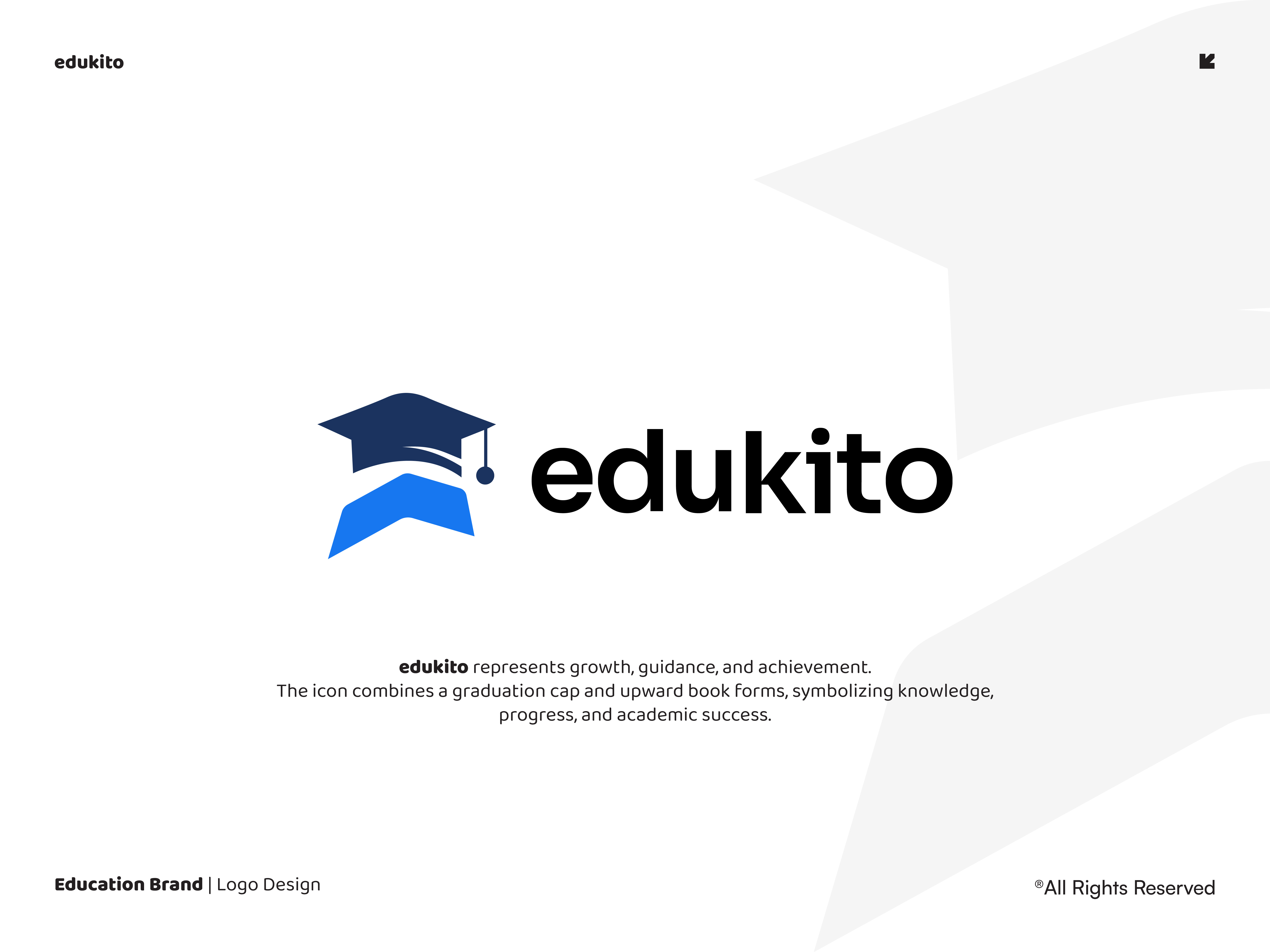 edukito | Academy, Education, Training Logo Design. academy bestlogo branding course education learn learning platform logo logo design logo icon logotype modern logo online learning school logo study training typography university logo wordmark