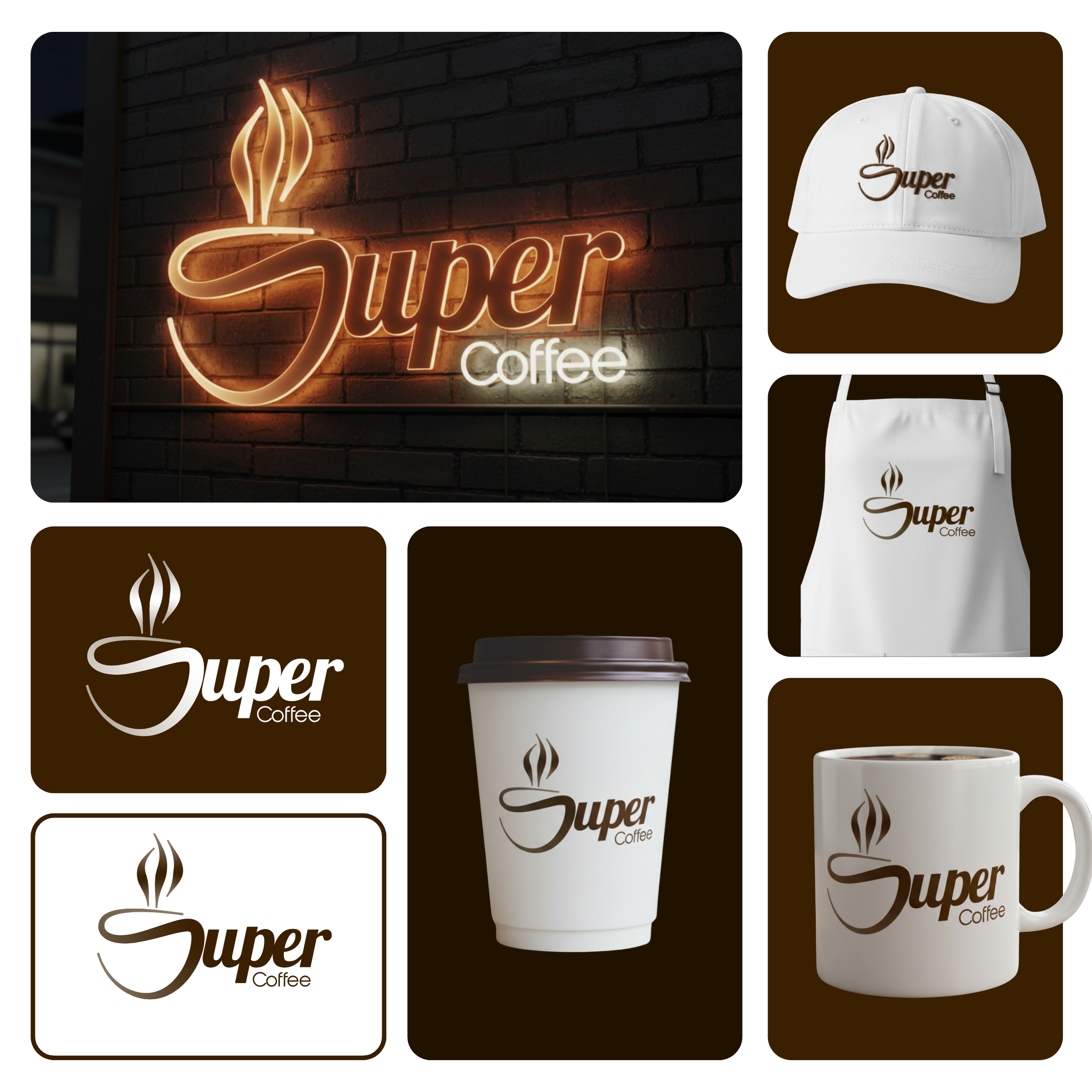 Super Coffee Logo Design — Hand-Drawn S Cup Brush Wordmark brand identity brush logo brush stroke cafe logo calligraphy logo coffee branding coffee logo design coffee shop logo cup logo hand drawn logo lettermark logo logo process minimal branding modern logo packaging design restaurant branding s logo signage design steam icon wordmark logo