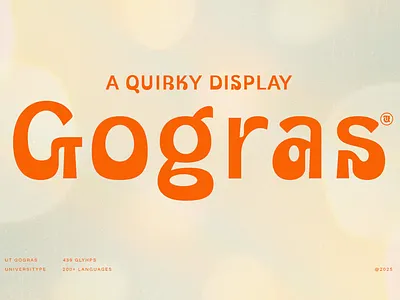 UT Gogras - A Quirky Display Font branding design font graphic design illustration logo type design typography ui vector