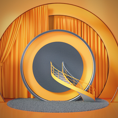 Letter /Q/ #36daysoftypes 3d abstract circle graphic design hue logo orange patern shapes stand