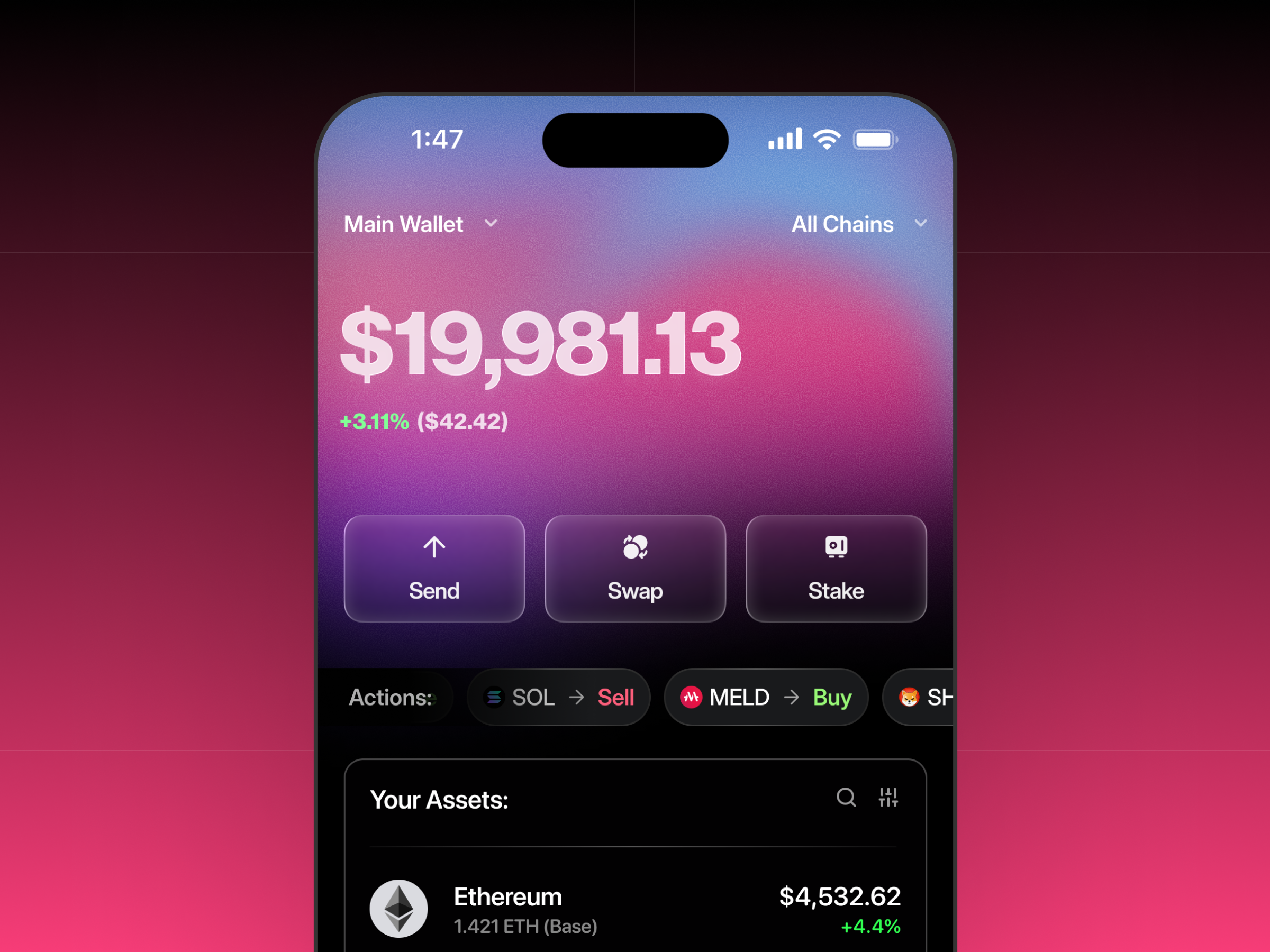 Example of Crypto Wallet Design, Web3 Wallet Design