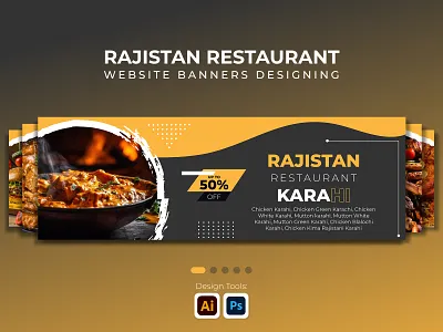 Rajistan Restaurant Shopify Banner Series advertisingdesign bannerdesign digitalcreatives ecommercevisuals foodbanners foodbranding illustrator layoutdesign marketingdesign mishaleman photoshop portfolio restaurantdesign shopifybanners typography ui ux visualidentity webcreatives webdesign
