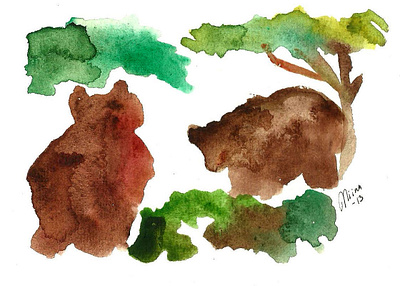 Bear Impressions drawing