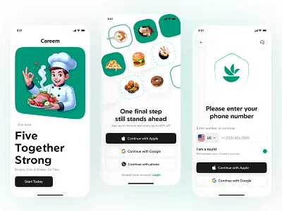 Careem Food Delivery App UI app app design app onboarding screen careem app careem design delivery design food delivery food ordering app foodlist ios app mobile app onboarding onboarding screen ood delivery splashscreen super app superapp uiux