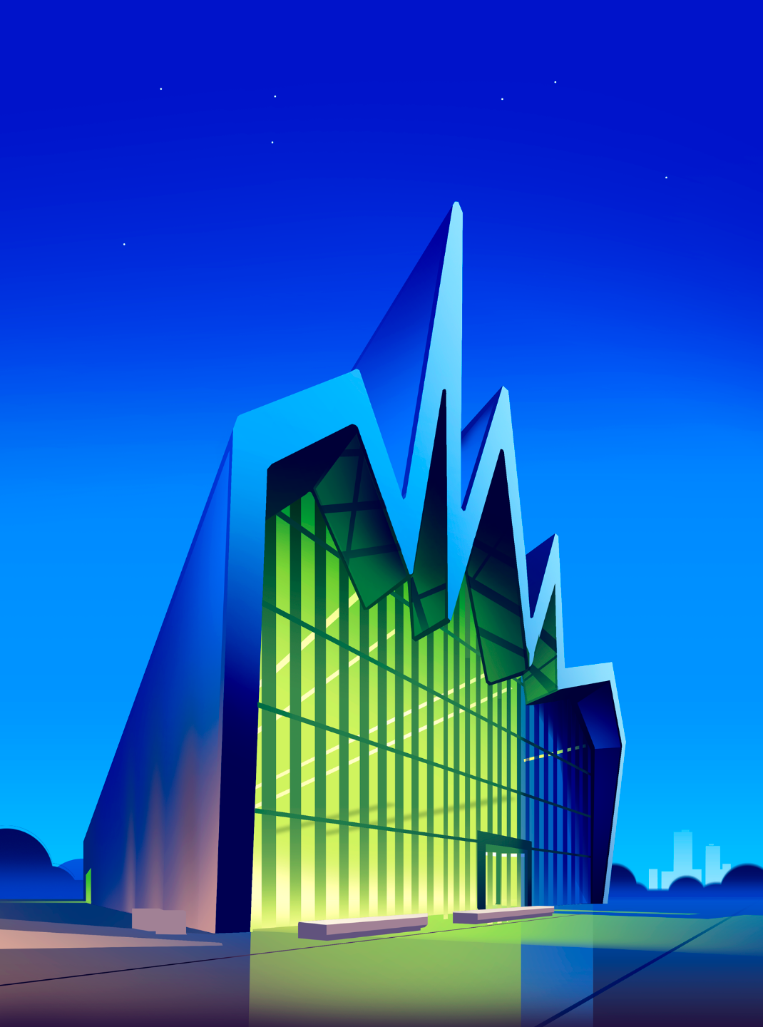 Zaha Hadid architects architect architecture city illustration light zahahadid