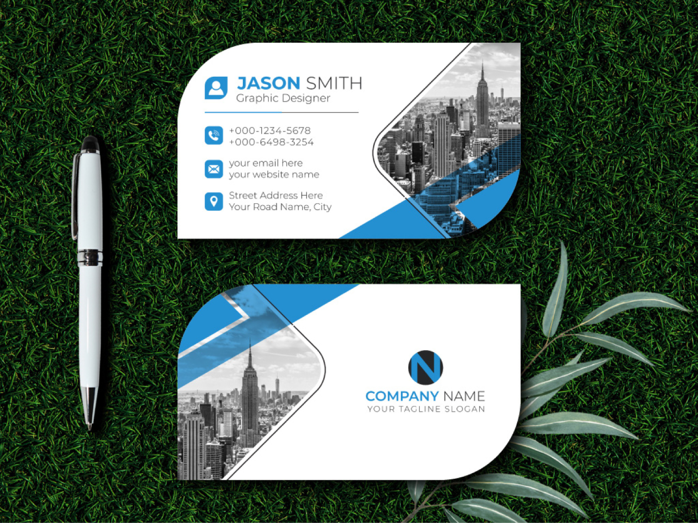 Example of Die Cut Business Card Design