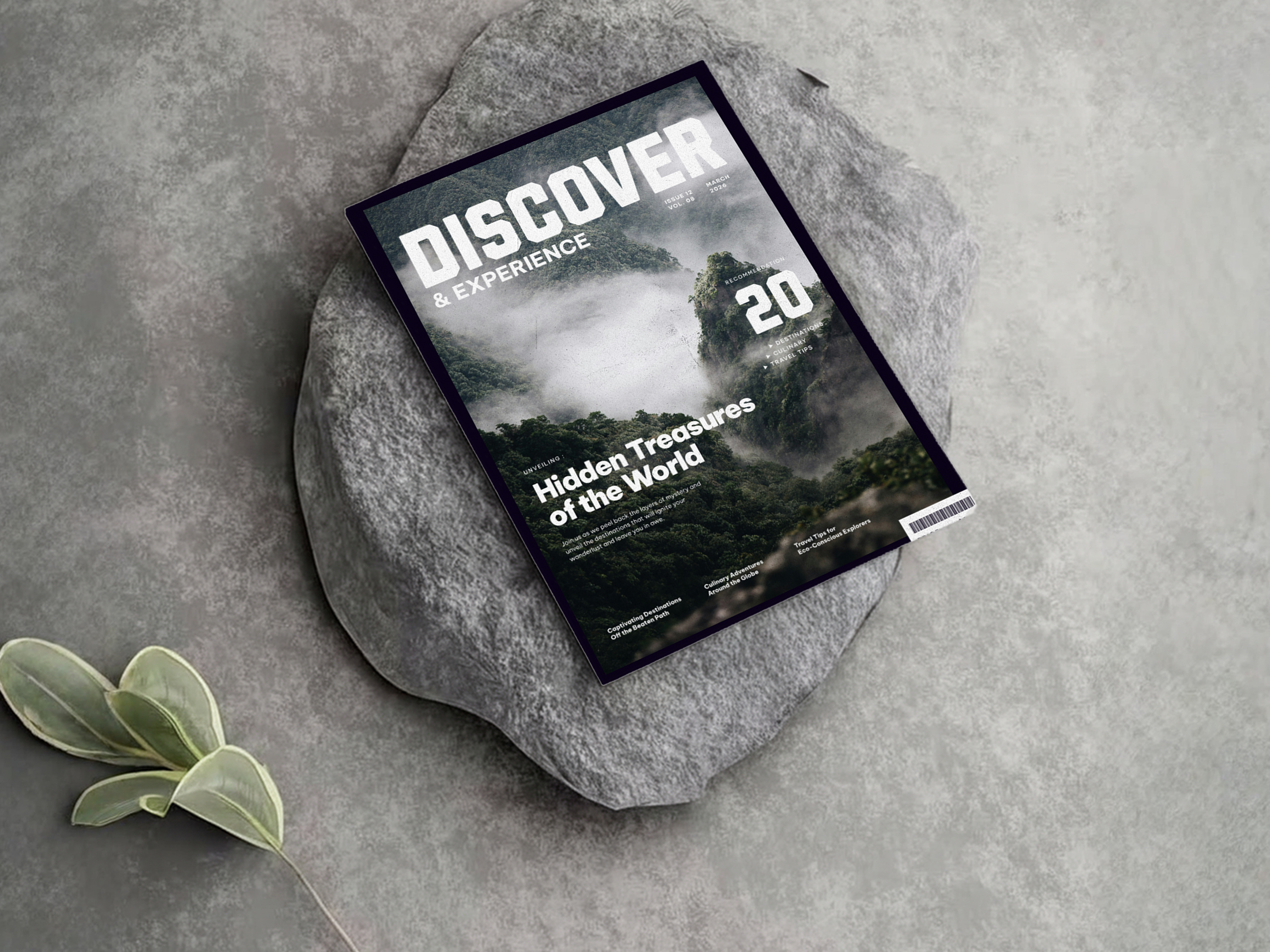 Discover & Experience | Travel Magazine Cover Concept 3d adobe photoshop branding concept cover concept cover design cover design design discover editorial editorial design experience graphic design illustration magazine magazine cover magazine cover design nature ui vector