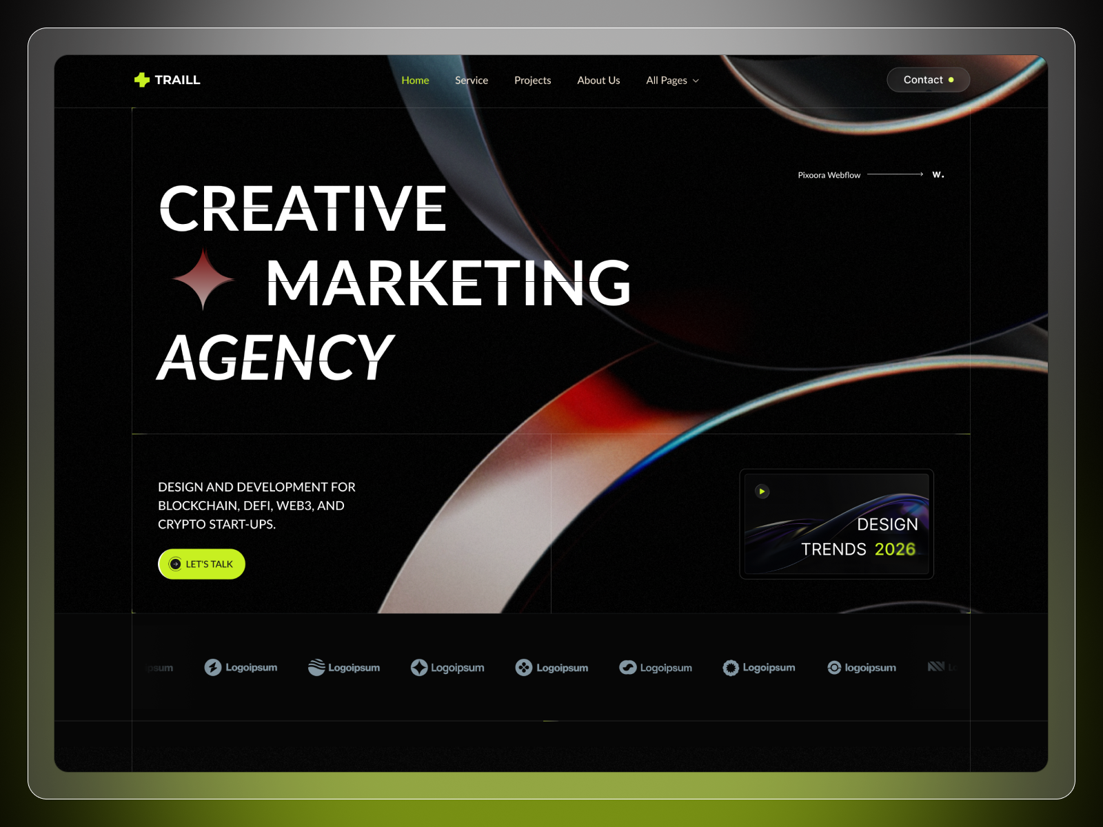Digital Agency Landing Page UI Design agency figma design branding case study creative agency figma design agency figma design agency figma design design video digital agency figma full landing page landing page marketing agency figma no code ui design ui ux user experience user interface video webflow webflow design