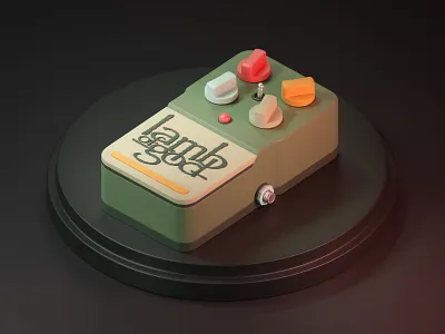 Lamb of God 3d blender cycles effect illustration isometric metal music pedal render
