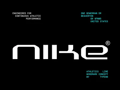 NIKE Wordmark Concept bespoke branding custom future futurism logo nike research retro sports sportswear streetwear symbol typography utilitarian wear wordmark