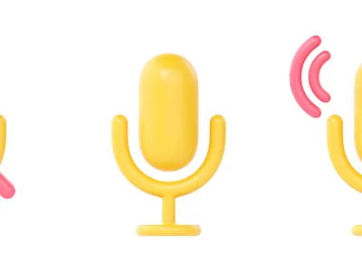 Podcast 3d blender cycles illustration microphone music podcast stock