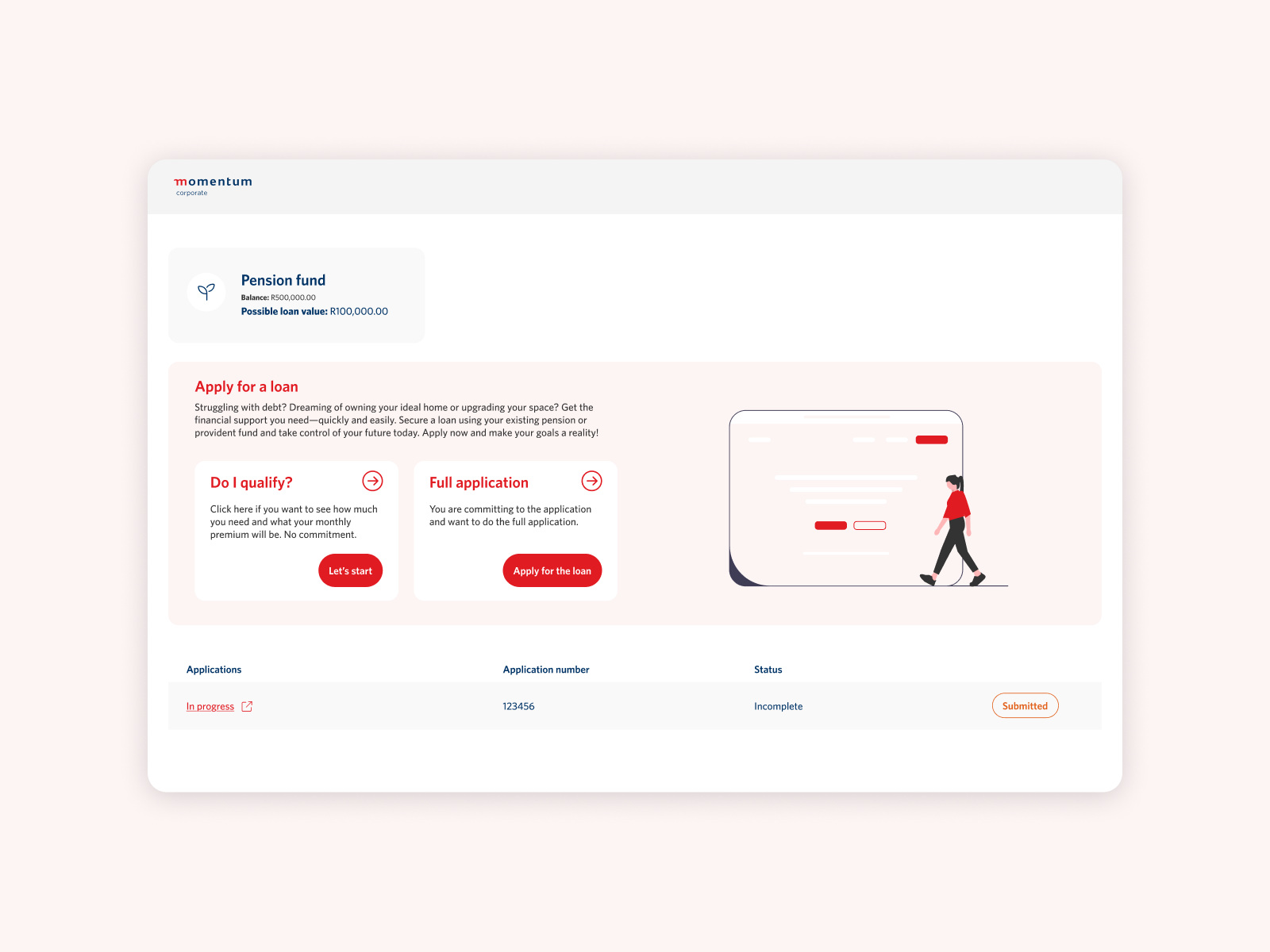 Employee Loan Application Experience application design digital digital design financial financial services fintech flat design form design platform product design ui user experience user interface ux web design