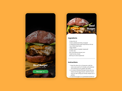 Recipe #dailyui #040 app design