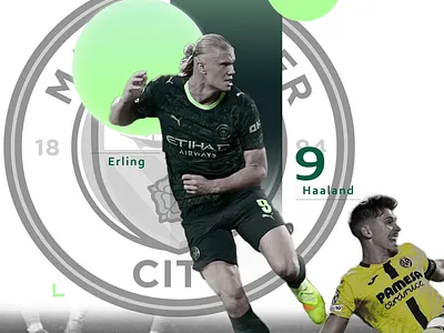 Manchester City Matchday Poster adobe photoshop champions league football football poster football posters haaland man city manchester city matchday matchday poster photoshop editing poster premier league uefa villareal