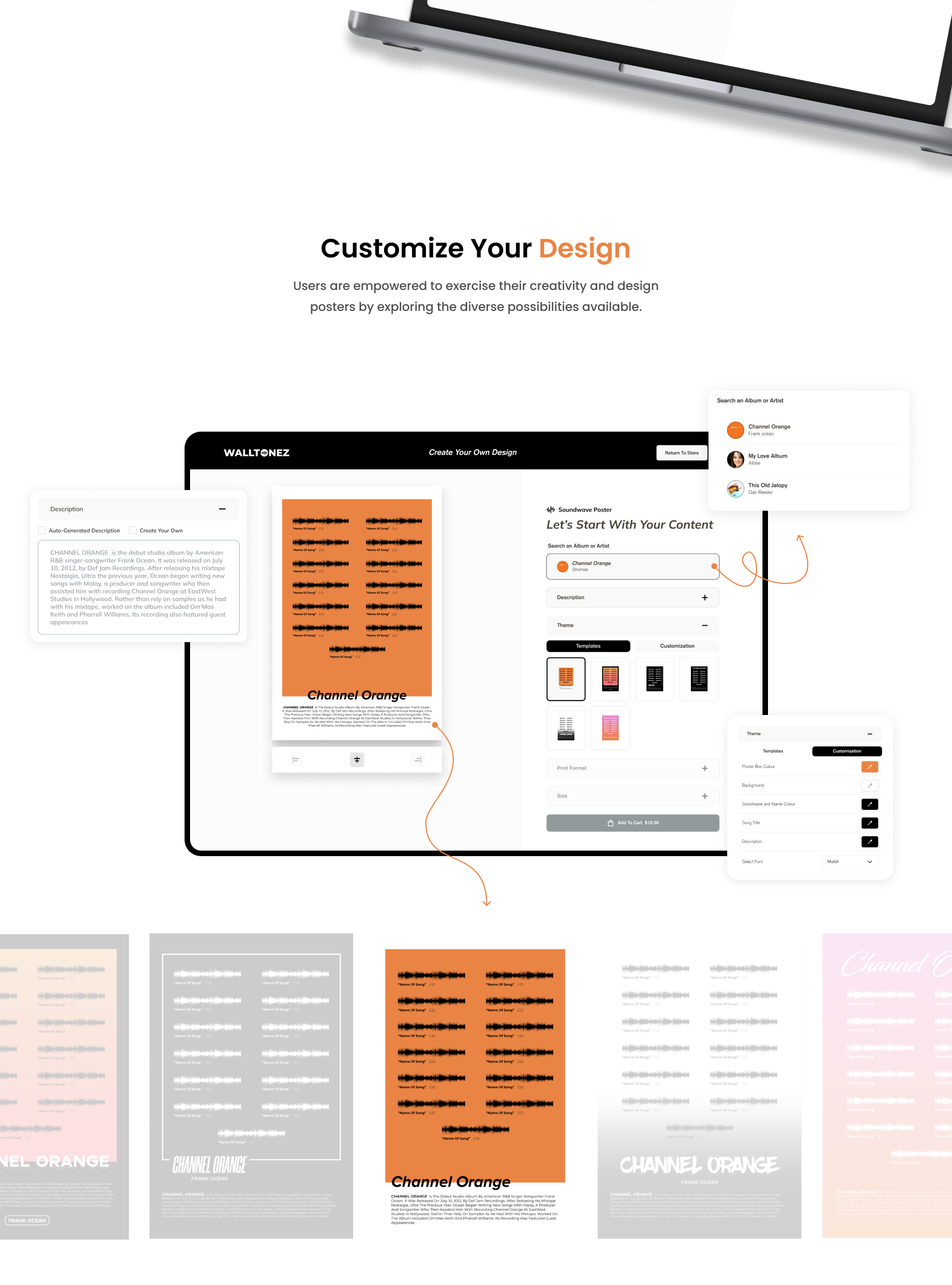 Walltonez – A Creative Revolution in Home Decor figma poster creation poster design poster maker ui user interface design ux wall art wall frames wall poster walltonez web app web design website design