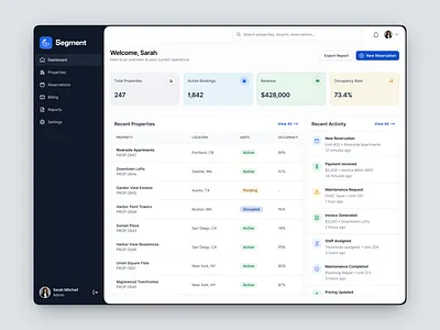 Property Management Dashboard app appdesign appdesign ui design realestate ui ux web