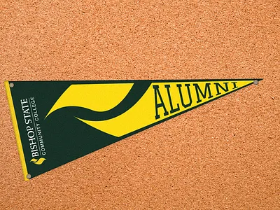 Alumni Association Pennant branding college flag graphic design university